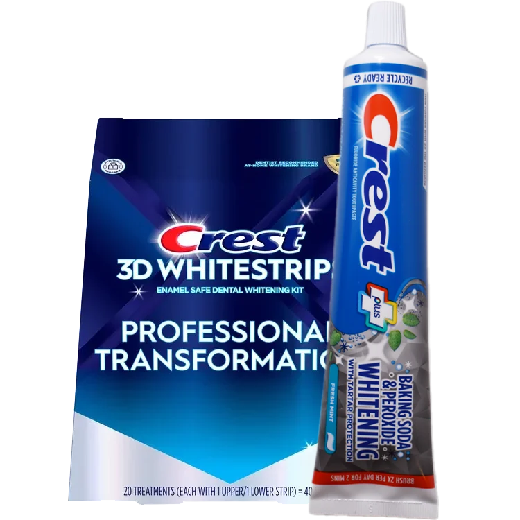 SET Crest Professional Transformation + Bieliaca pasta Baking soda